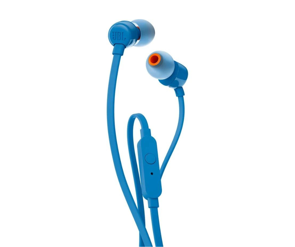 Auriculares com Fio JBL T 110 (In Ear - Microfone - Azul)